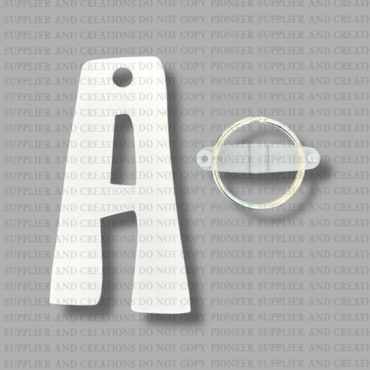 Alpha A Keychain Sublimation Blank  | Exclusive Monogram Moments