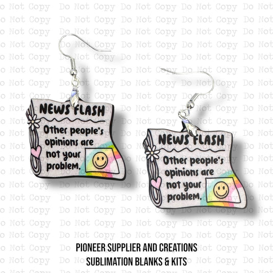 News Flash Earring Sublimation Blank Kit