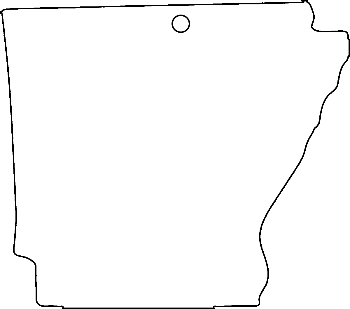 Arkansas Ornament Sublimation Blank