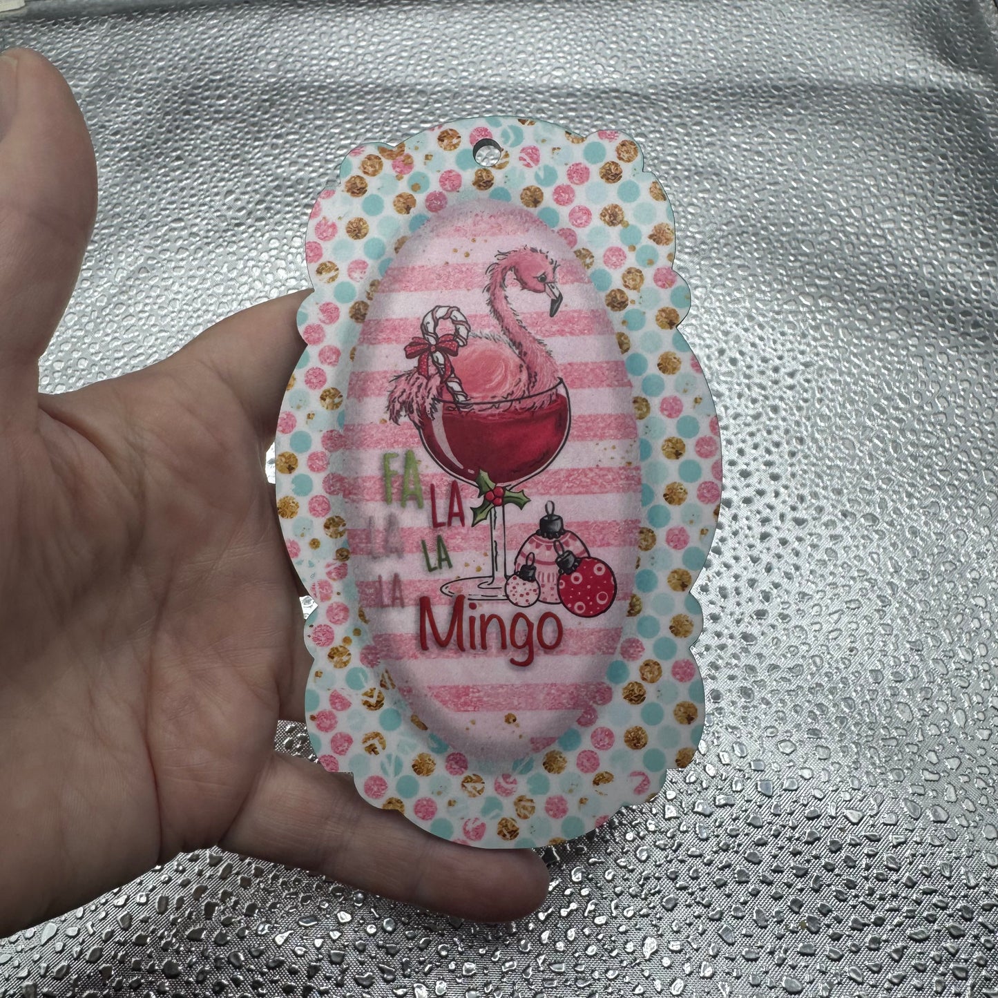 Fa La La Flamingo Pressed Blank