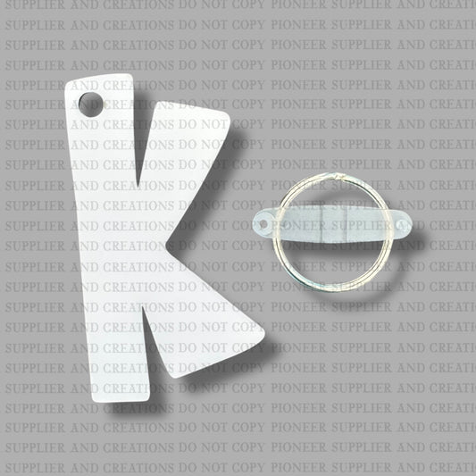 Alpha K Keychain Sublimation Blank  | Exclusive Monogram Moments
