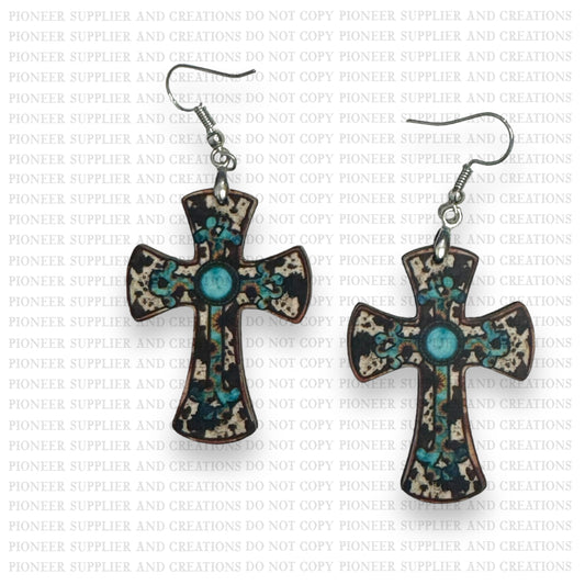 Cowhide Gemstone Earring Sublimation Blank Kit | Exclusive