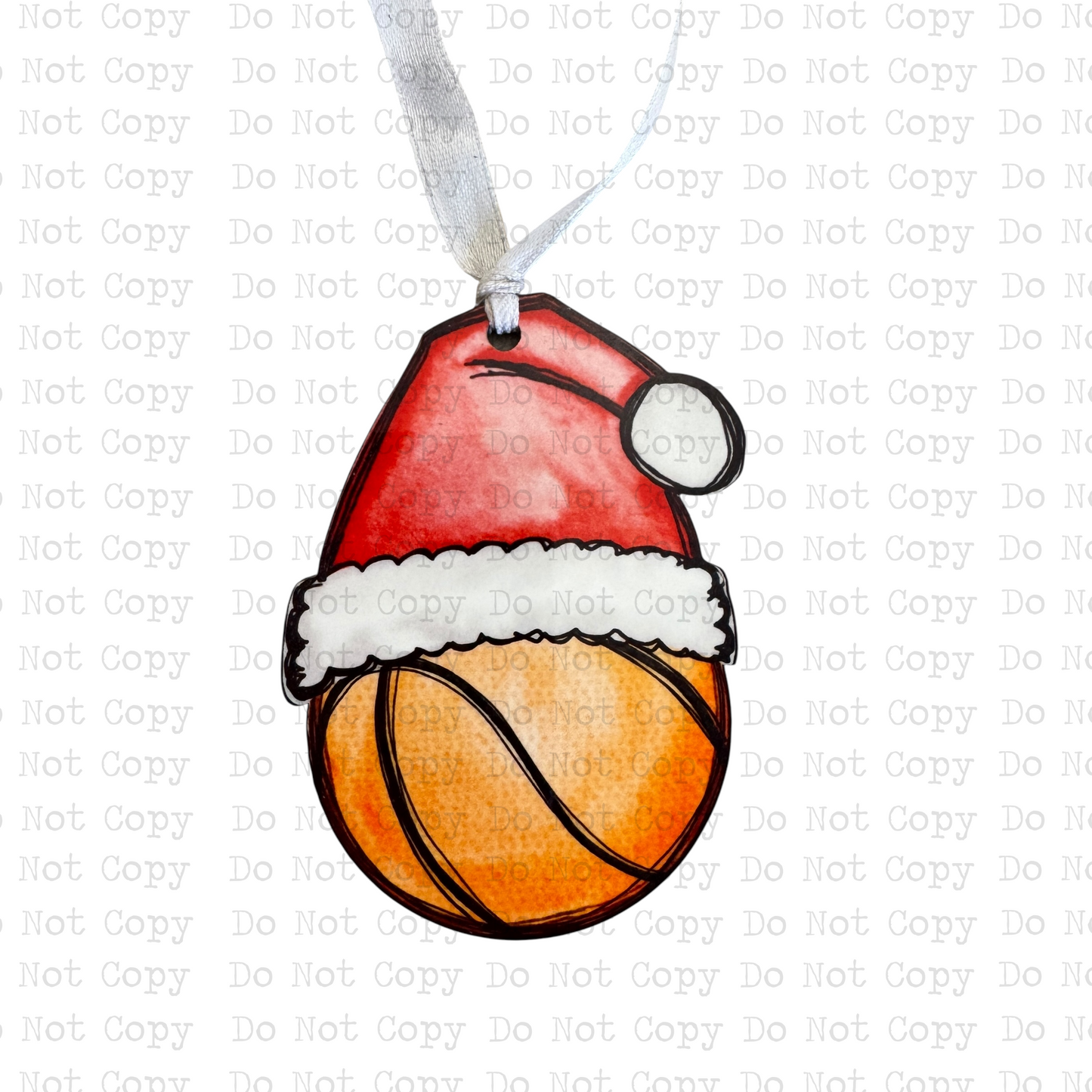 Santa Hat Sports Ornament Sublimation Blanks | Exclusive Monogram Moments