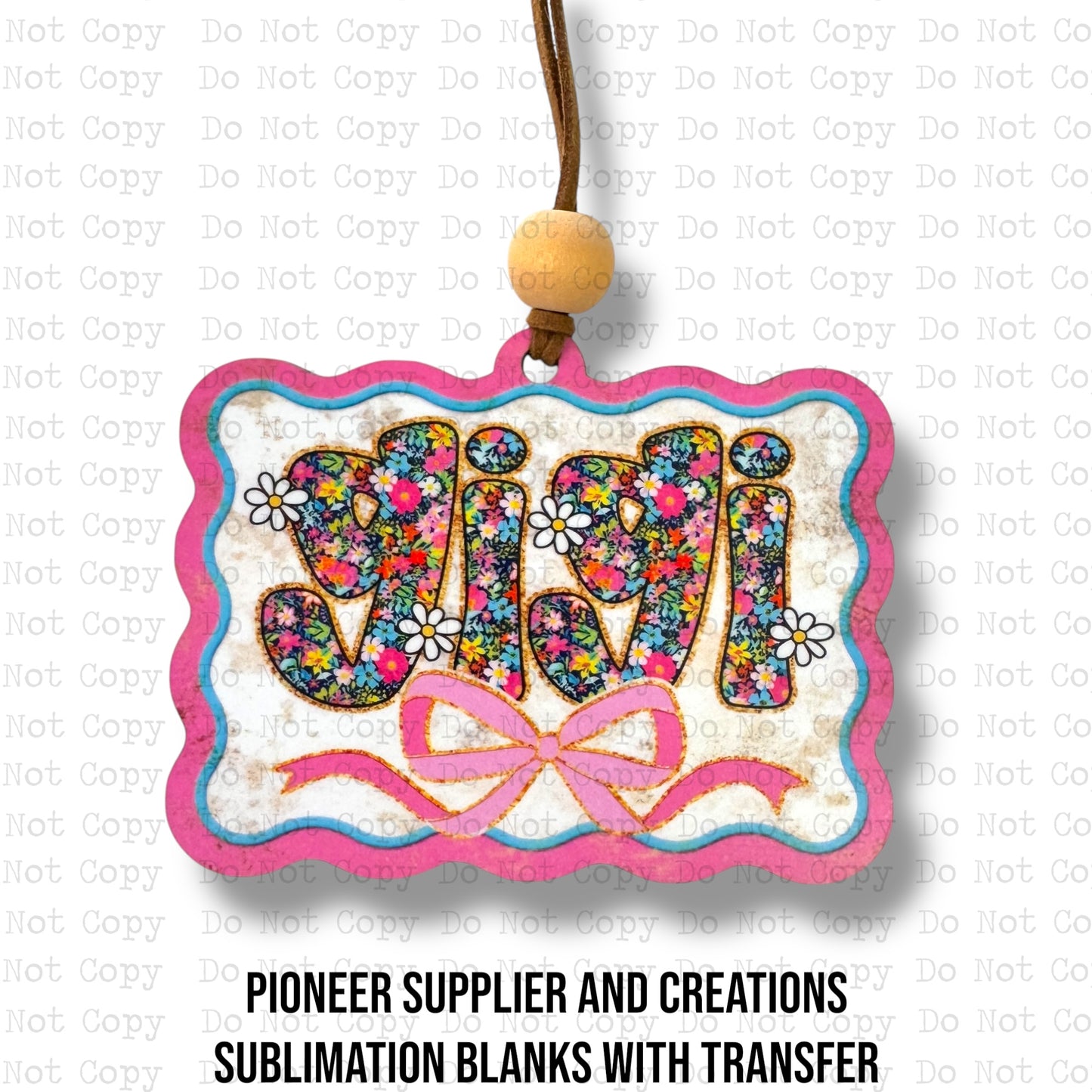 Gigi Floral Car Charm Sublimation Blank