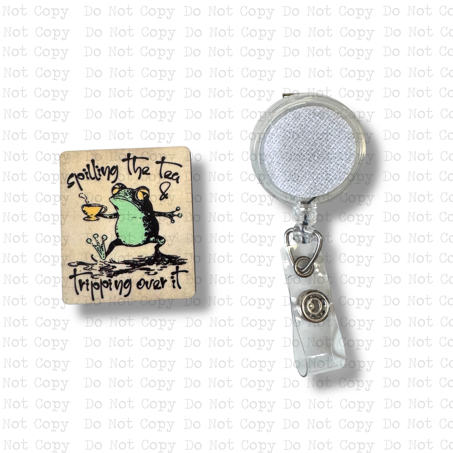 Spilling The Tea Badge Button Sublimation Blank