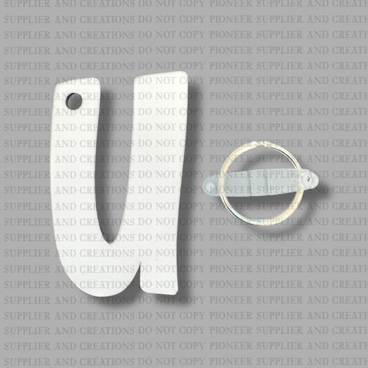 Alpha U Keychain Sublimation Blank  | Exclusive Monogram Moments