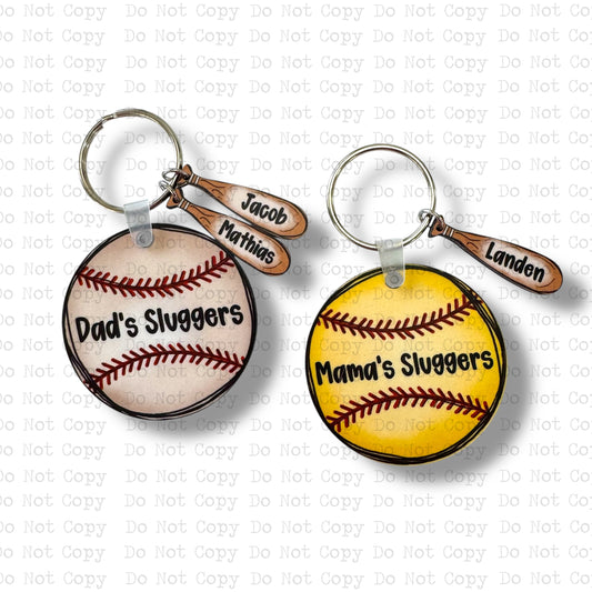 Baseball | Softball Keychain | Add-On Bat Sublimation Blanks