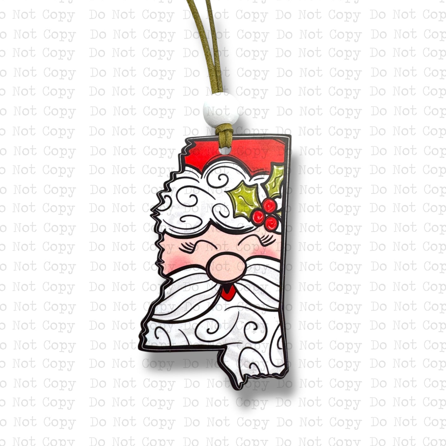 Jolly Santa Ornament Sublimation Blank