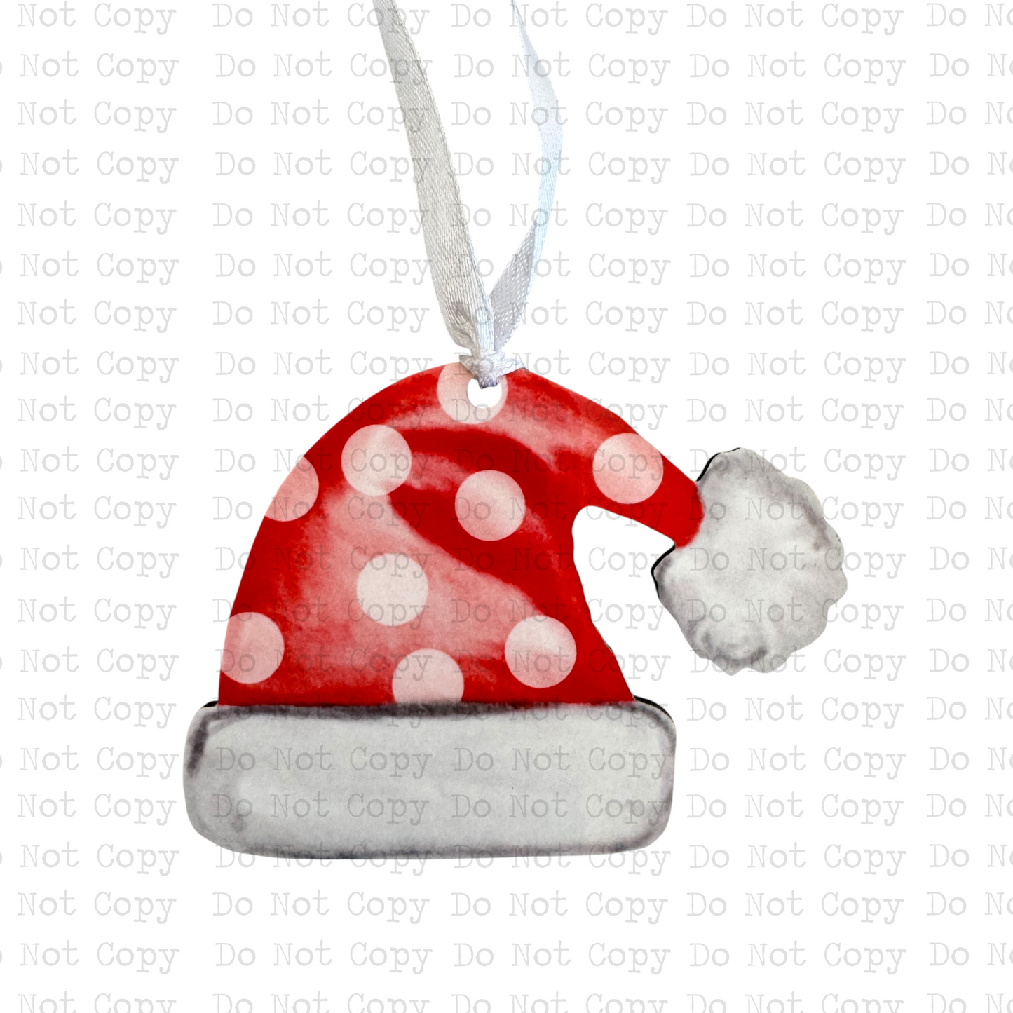 Santa Hat Ornament Sublimation Blanks | Exclusive Monogram Moments