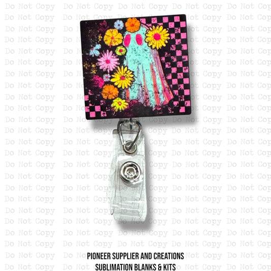 Stay Spooky Badge Reel Sublimation Blanks | Set of 2
