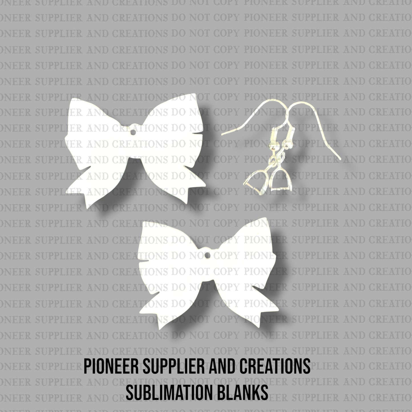 Sports Bow Earring Sublimation Blanks | Exclusive Monogram Moments