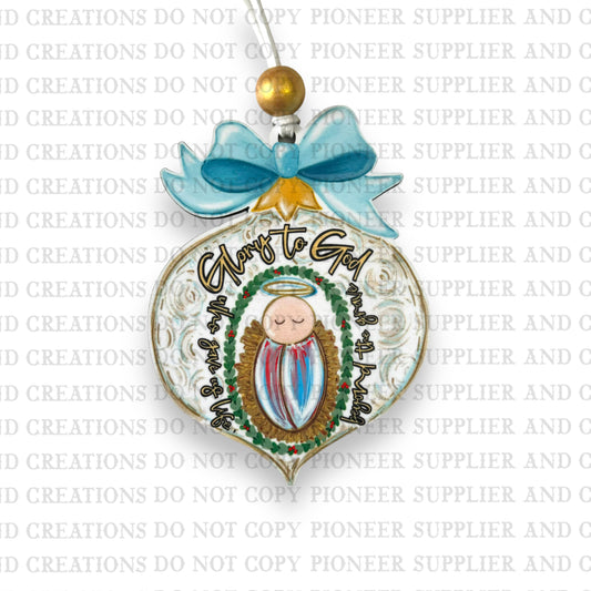 Glory To God Ornament Sublimation Blank | Exclusive Graphx & More