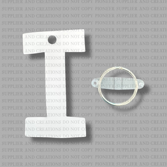 Alpha I Keychain Sublimation Blank  | Exclusive Monogram Moments