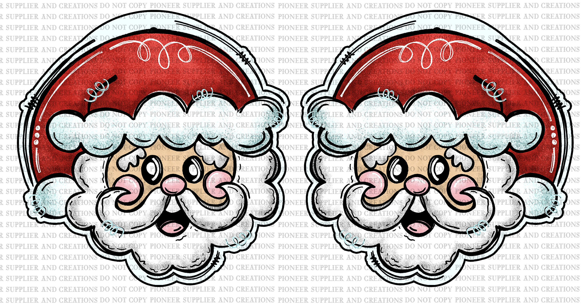 Bubble Santa Badge Reel Sublimation Blanks | Exclusive Graphx & More Matte Single