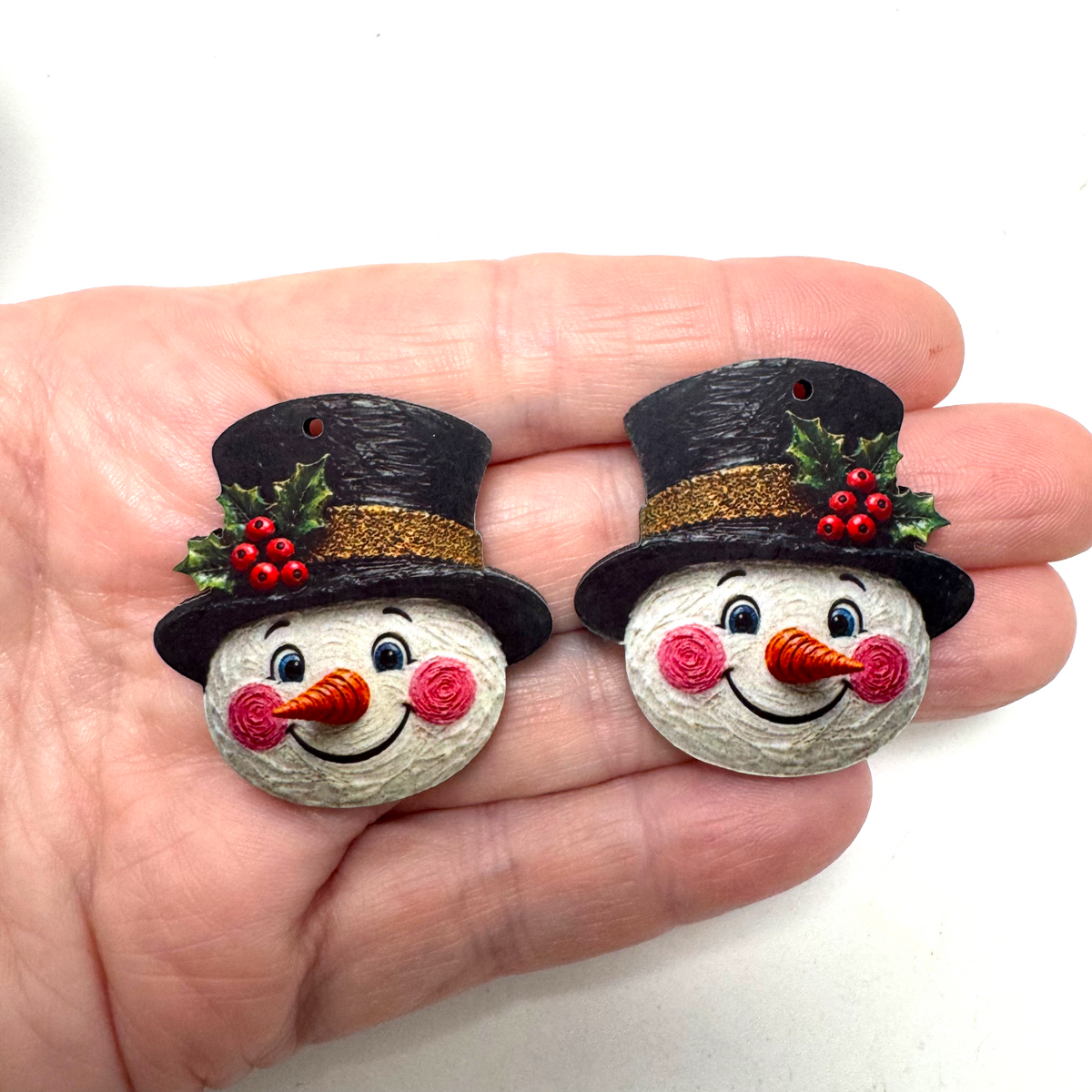 Preppy Snowman Earring Sublimation Blanks