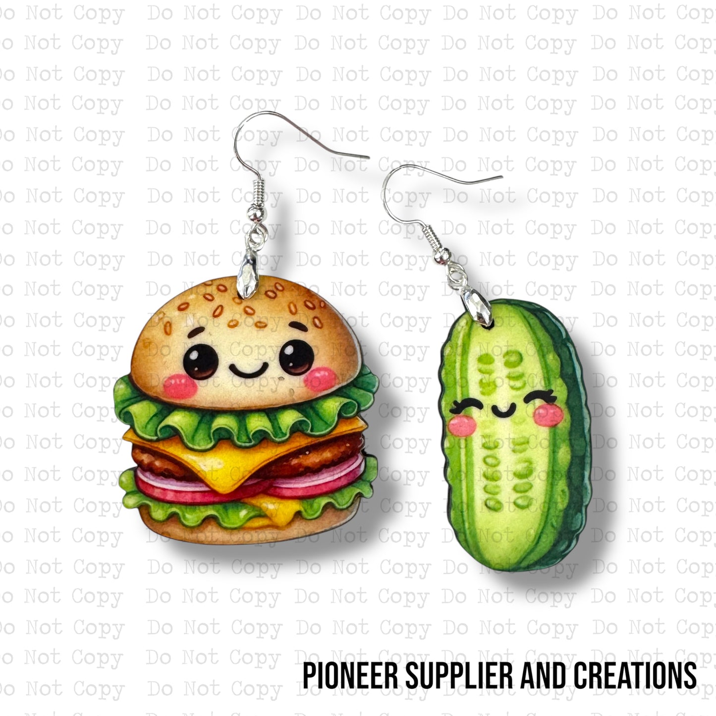 Pickle To My Burger Earring Sublimation Blanks Kit | Exclusive