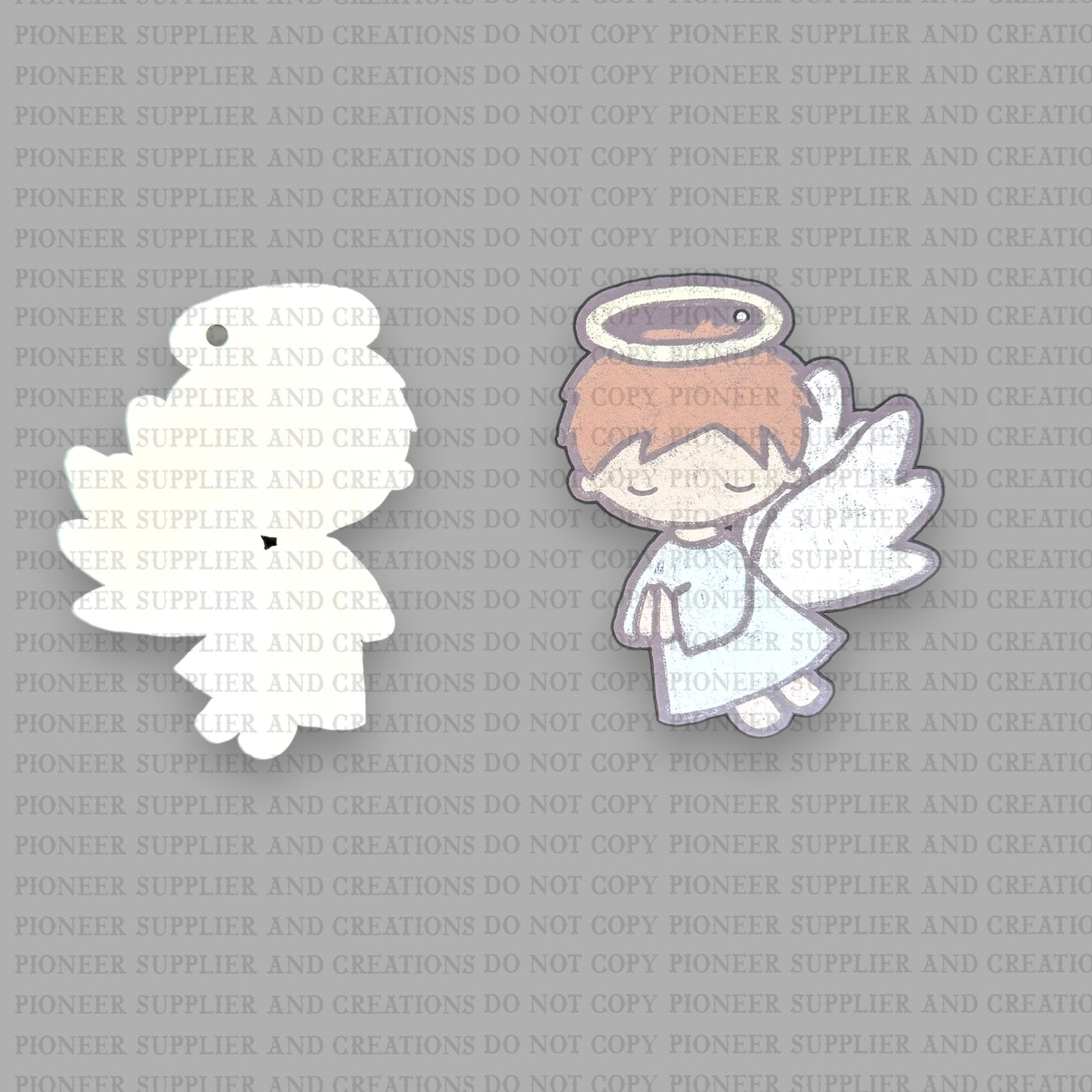 Angel Chalk Boy Ornament Sublimation Blank