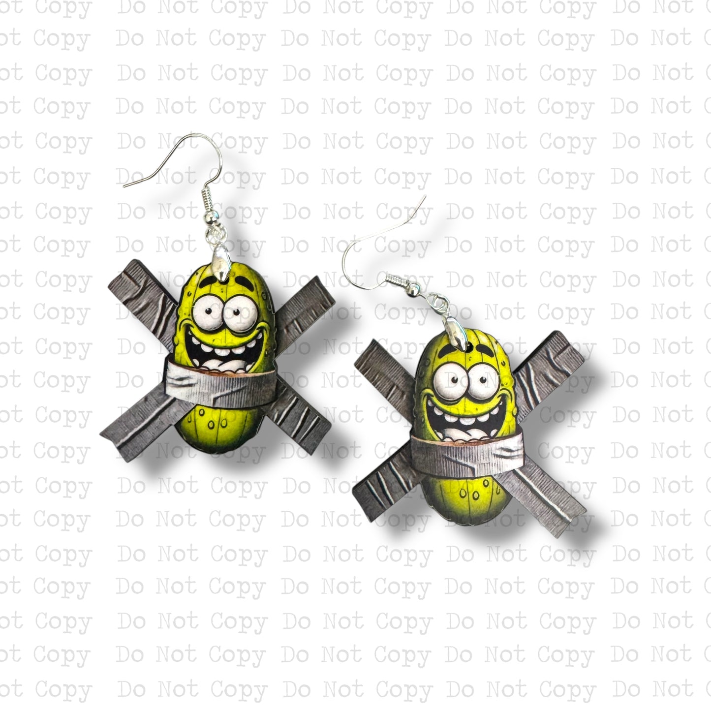 Duct Taped Pickle Earring Sublimation Blank Kit