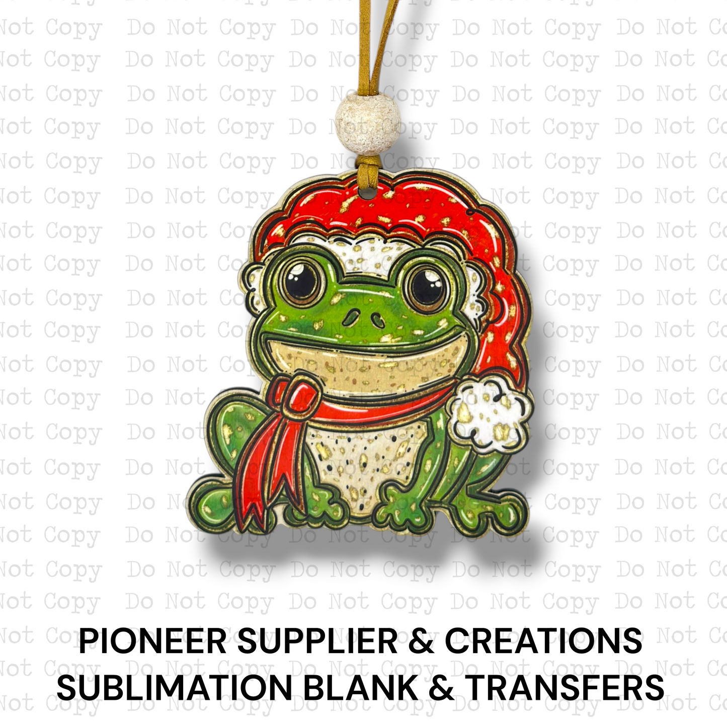 Christmas Frog Ornament Sublimation Blank | PP