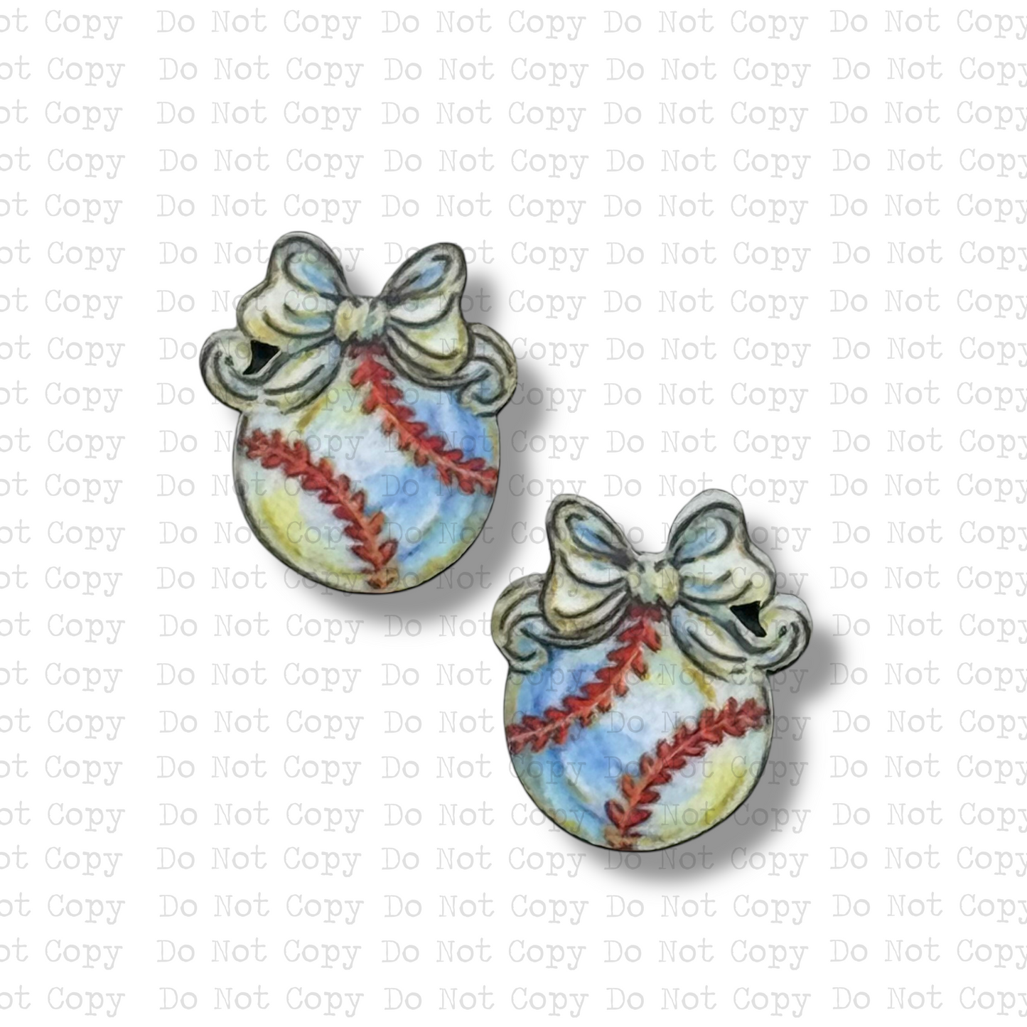 STUD Baseball Coquette Bow Sublimation Blanks Kit | 4 PAIR