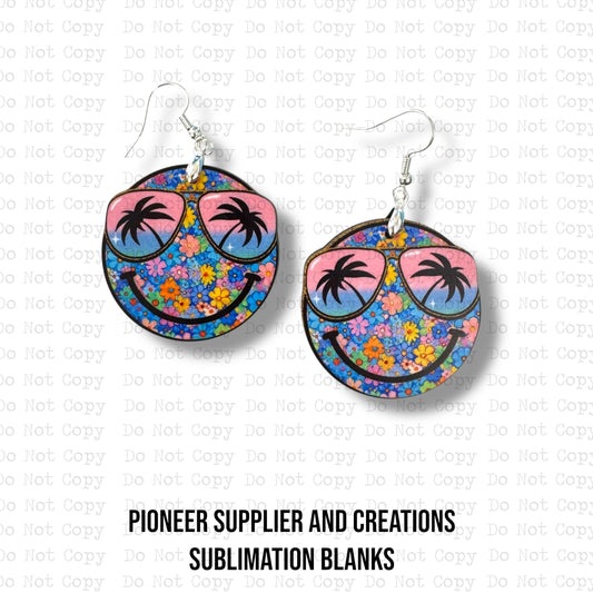 Tropical Flower Earring Sublimation Blank Kit