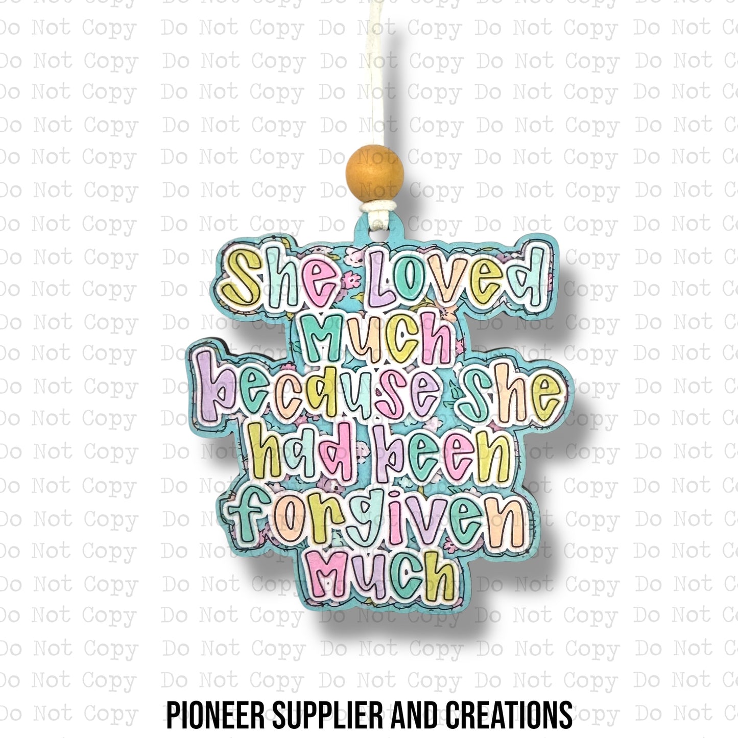 Forgiven Much Car Charm Sublimation Blank | Exclusive Pixel Pop