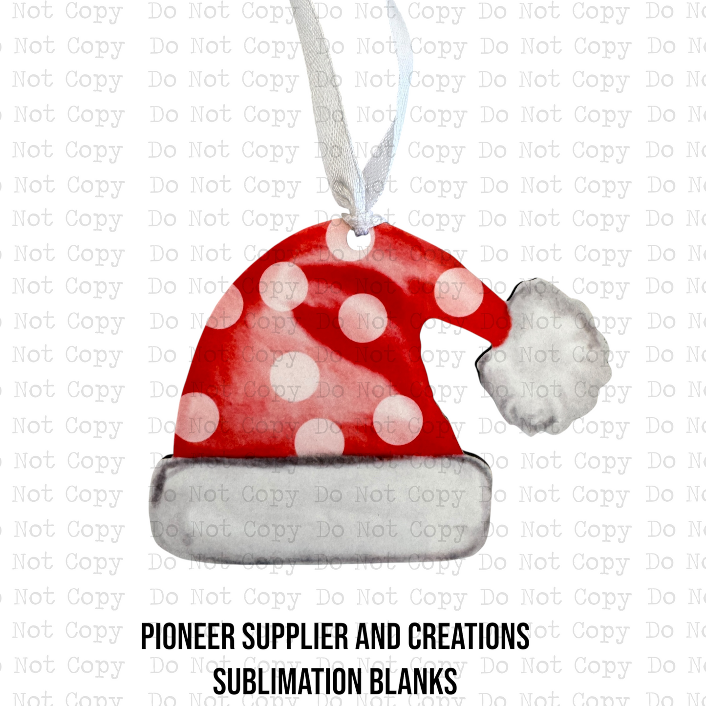 Santa Hat Ornament Sublimation Blanks | Exclusive Monogram Moments