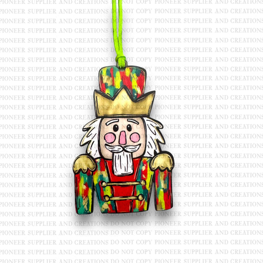 Gold Foil Preppy Nutcracker Ornament Sublimation Blank | Exclusive Alicia Ray Art