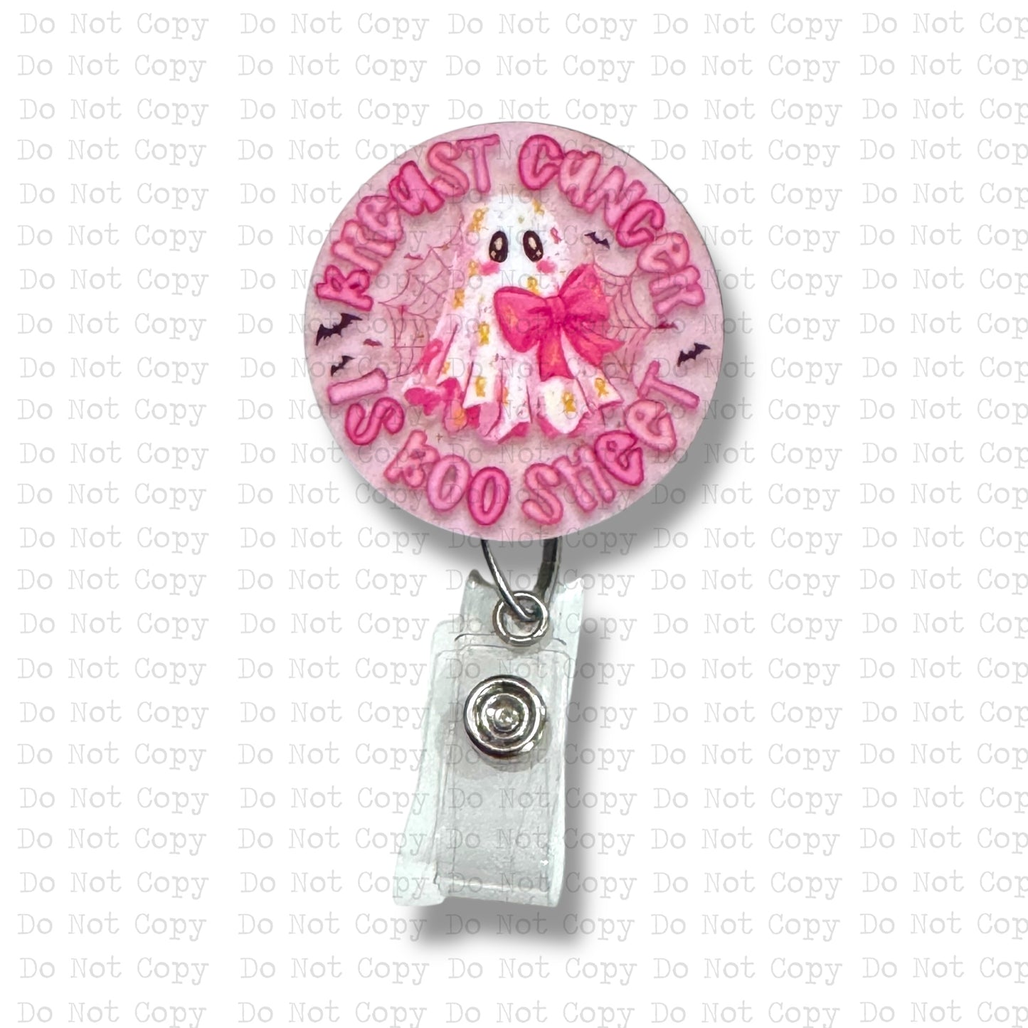 Breast Cancer is Boo Sheet Badge Reel Sublimation Blank Kit
