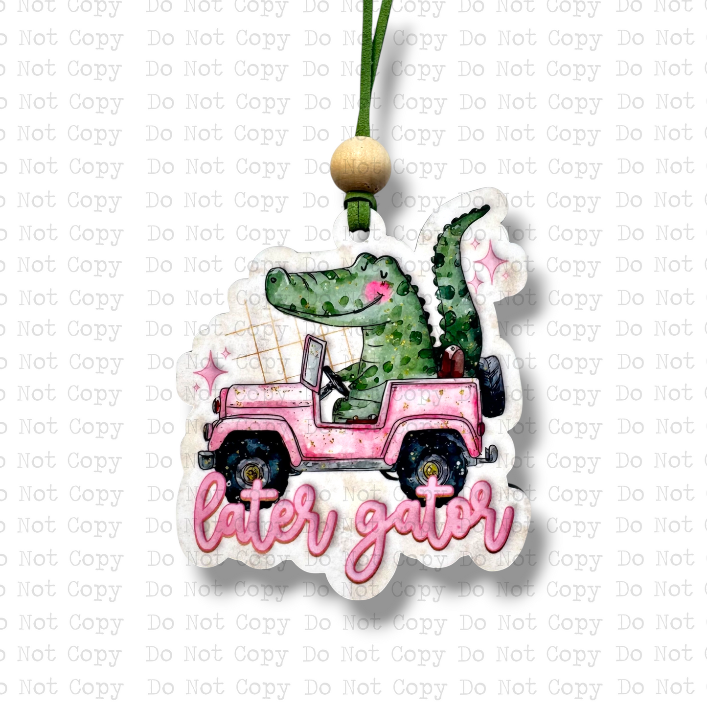 Later Gator Pink Truck Car Charm Sublimation Blank | PHDC