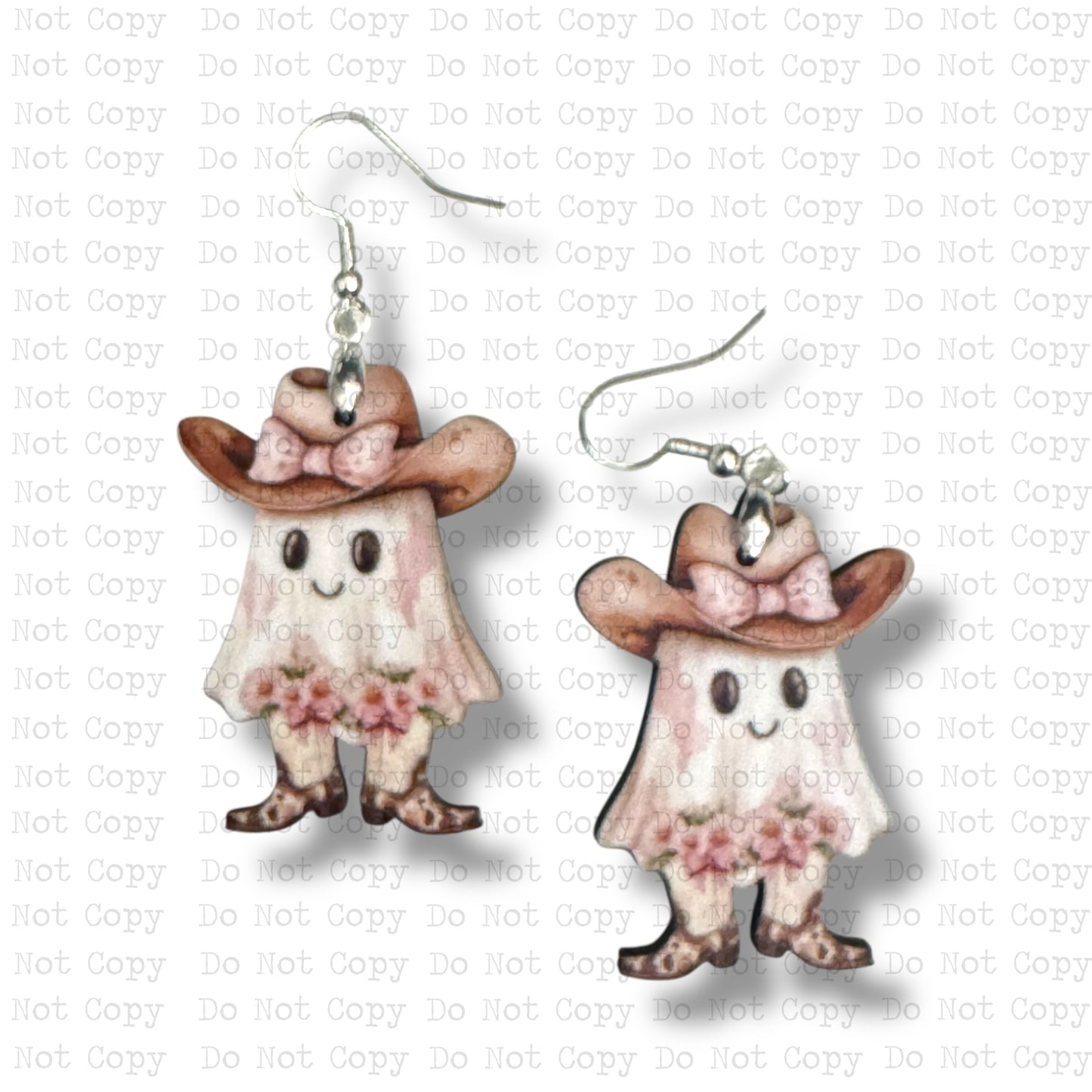 Sassy Cowgirl Ghost Earring Sublimation Blank Kit