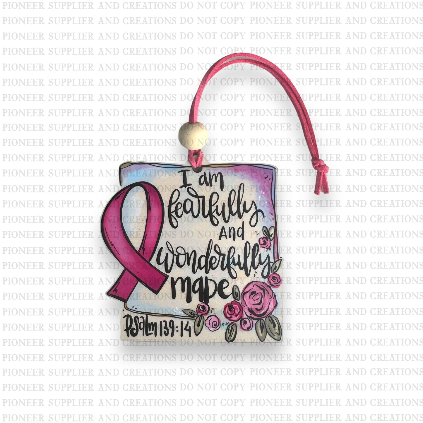 Wonderfully Made Car Charm Sublimation Blank