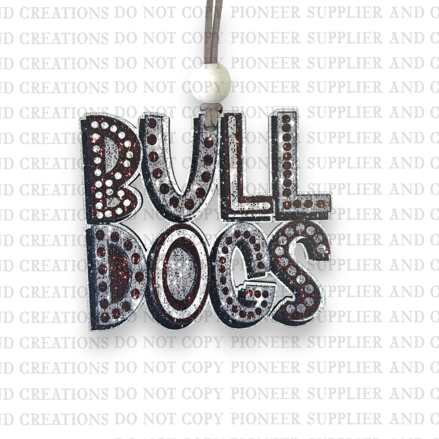 Bulldogs Glitter Ornament Sublimation Blank | Exclusive Graphx & More