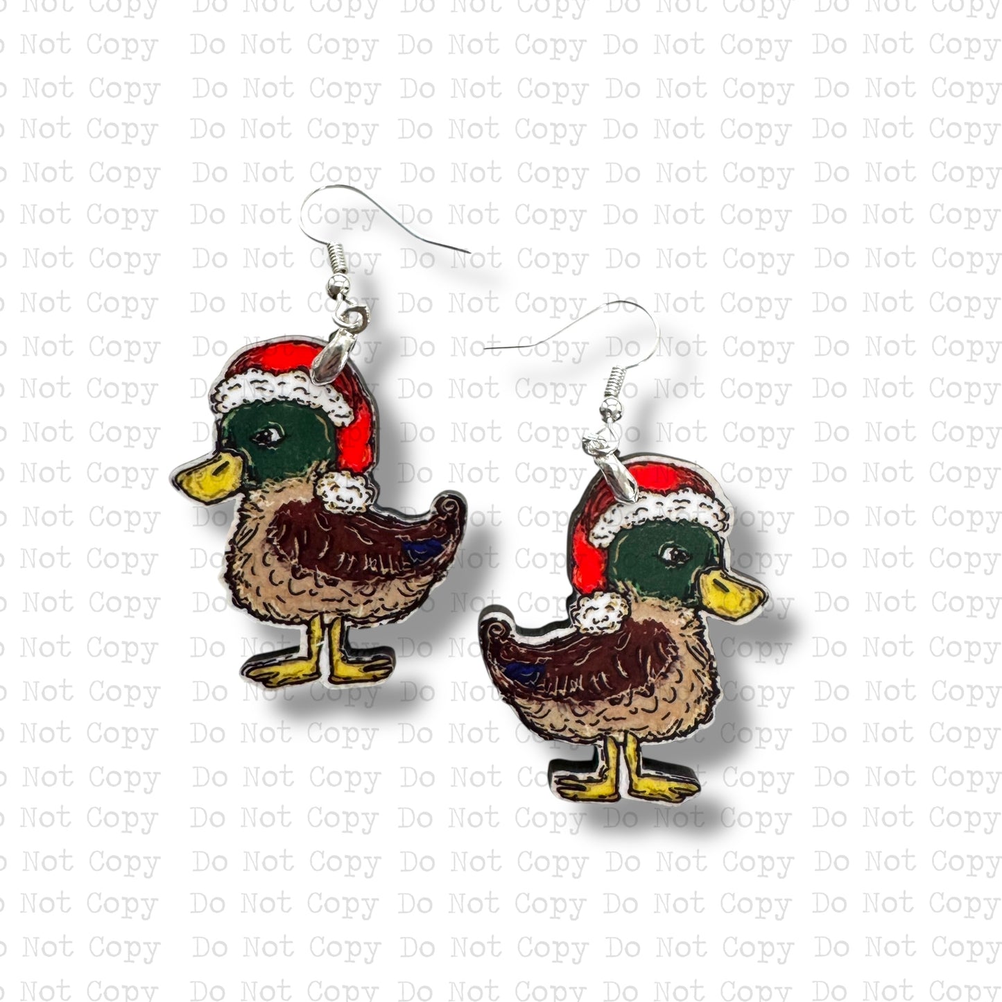 Christmas Duck Earring Sublimation Blank Kit