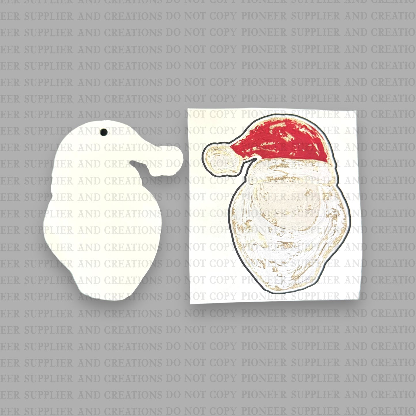 Gold Santa Light Sublimation Blank| Exclusive Alicia Ray Art