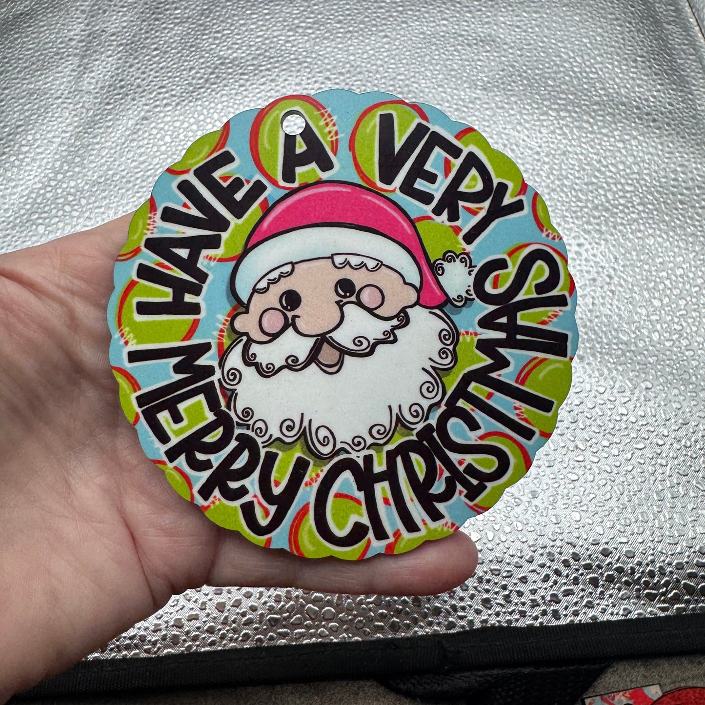 Very Merry Christmas Pressed Blank