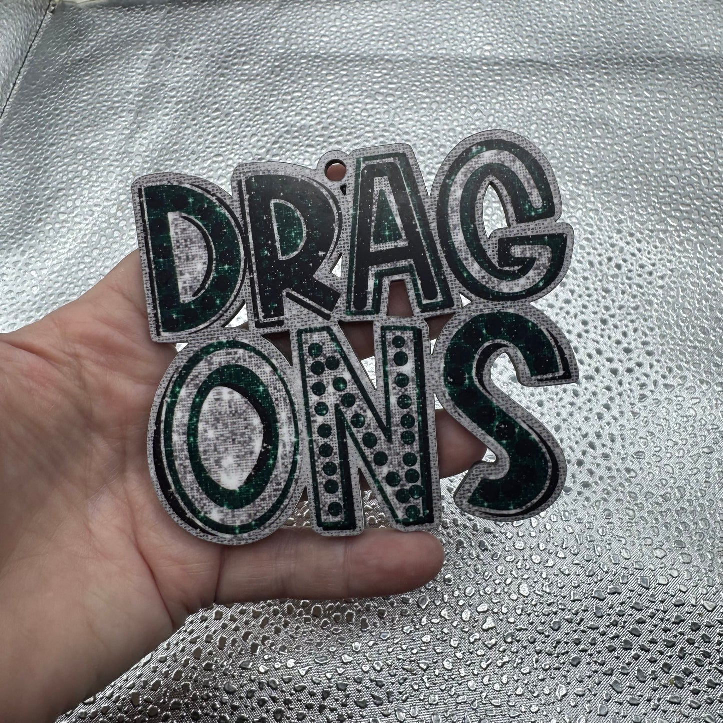Glitter Dragons Pressed Blank