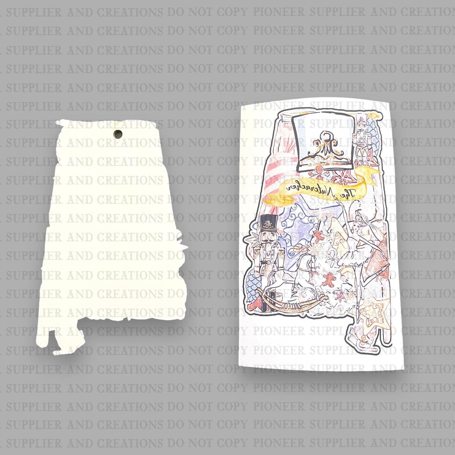 Alabama Nutcracker Ornament Sublimation Blank