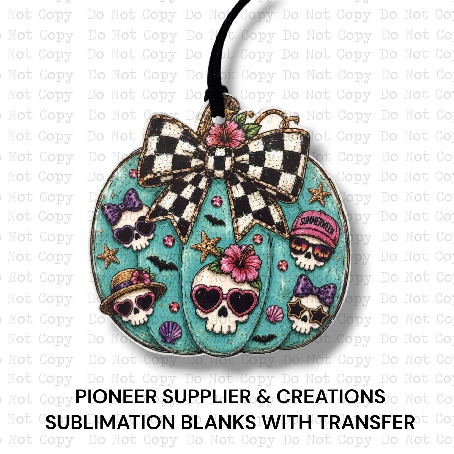 Summerween Pumpkin Ornament Sublimation Blank