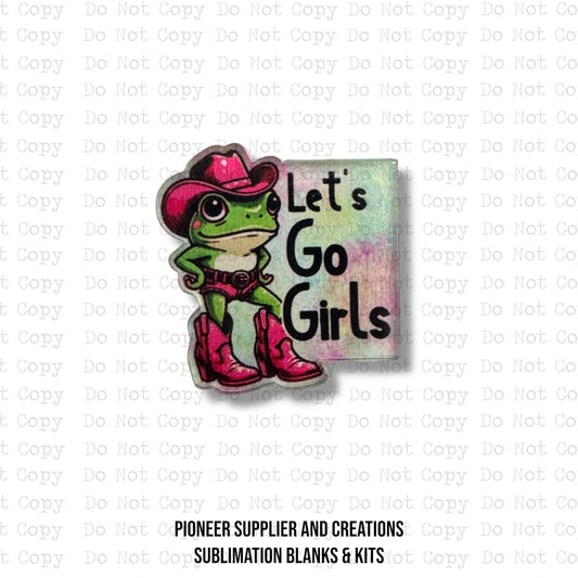 Let's Go Girls Lapel Pin Sublimation Blank Kit