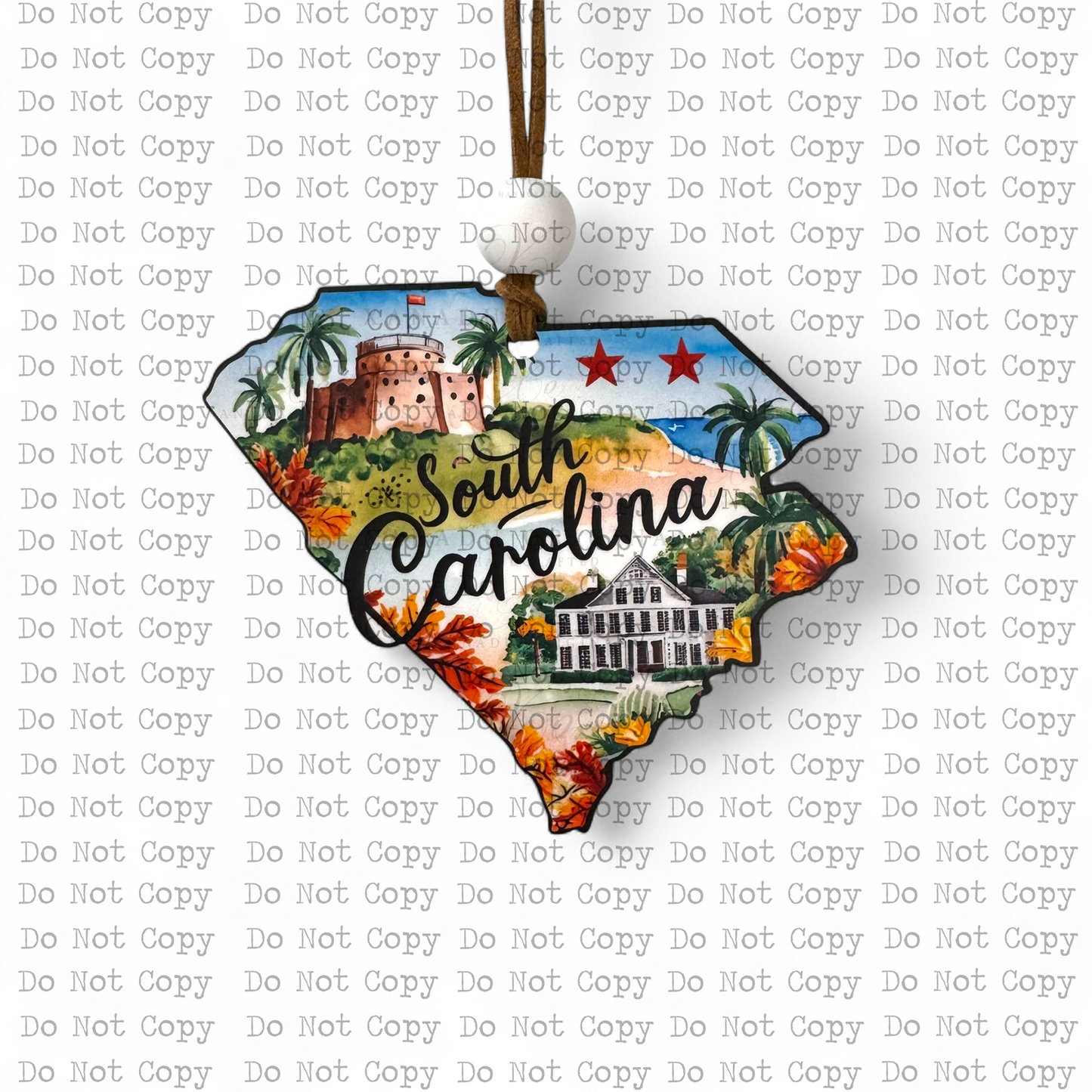 South Carolina Ornament Sublimation Blank