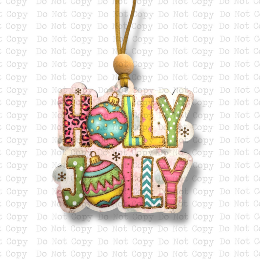Holly Jolly Balls Ornament Sublimation Blank