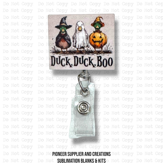 Duck Duck Boo Badge Reel Sublimation Blanks | Set of 2