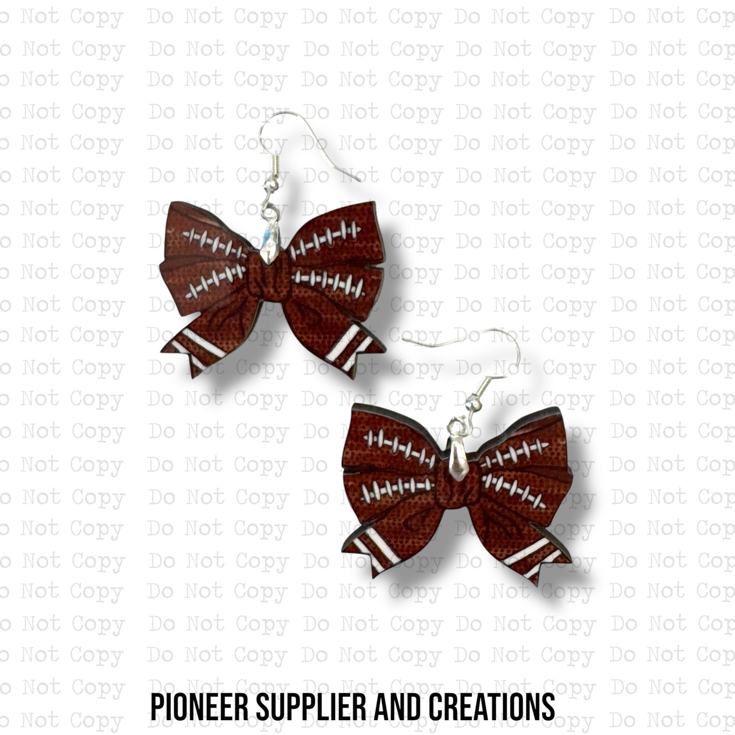 Sports Bow Earring Sublimation Blanks | Exclusive Monogram Moments