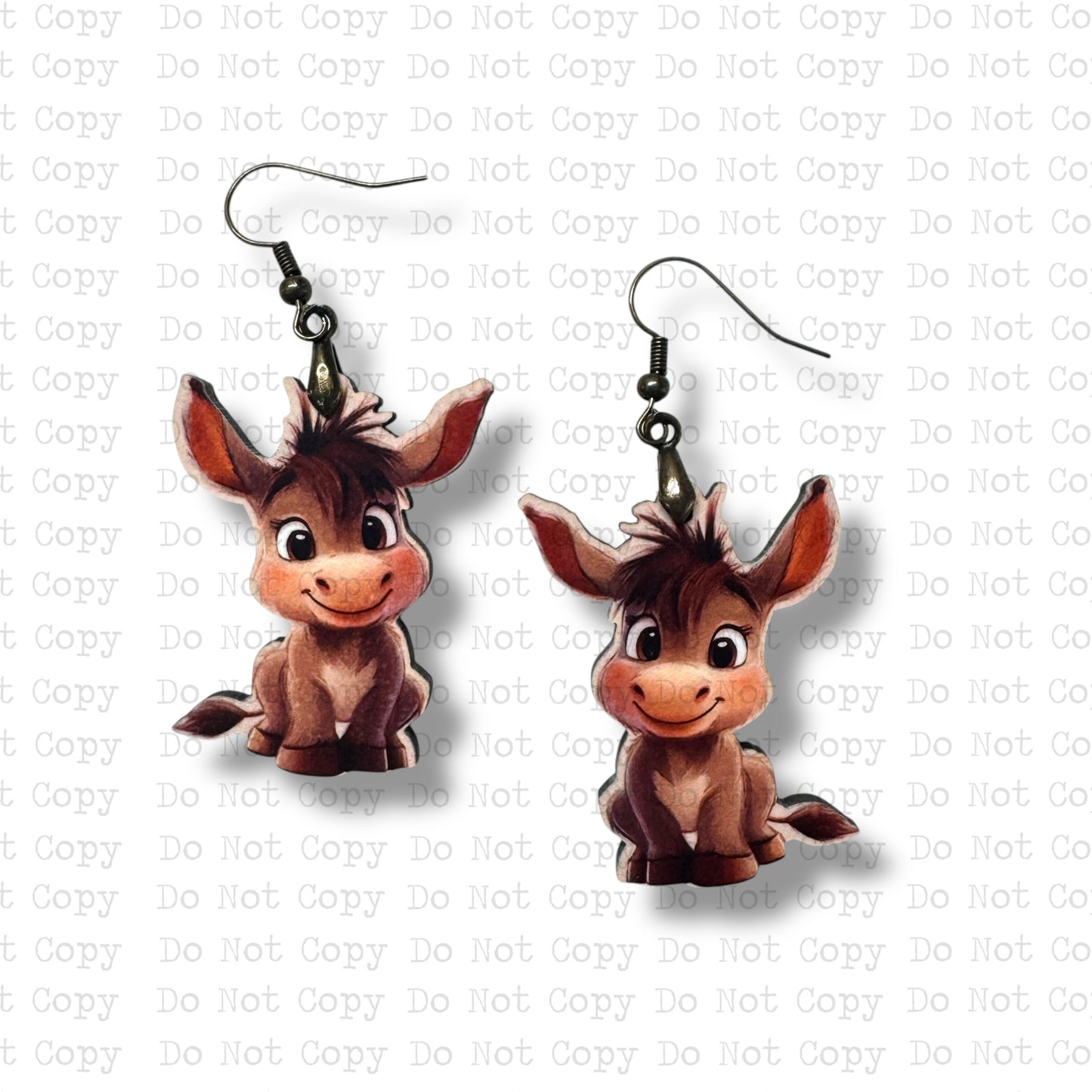 Happy Donkey Earring Sublimation Blank Kit