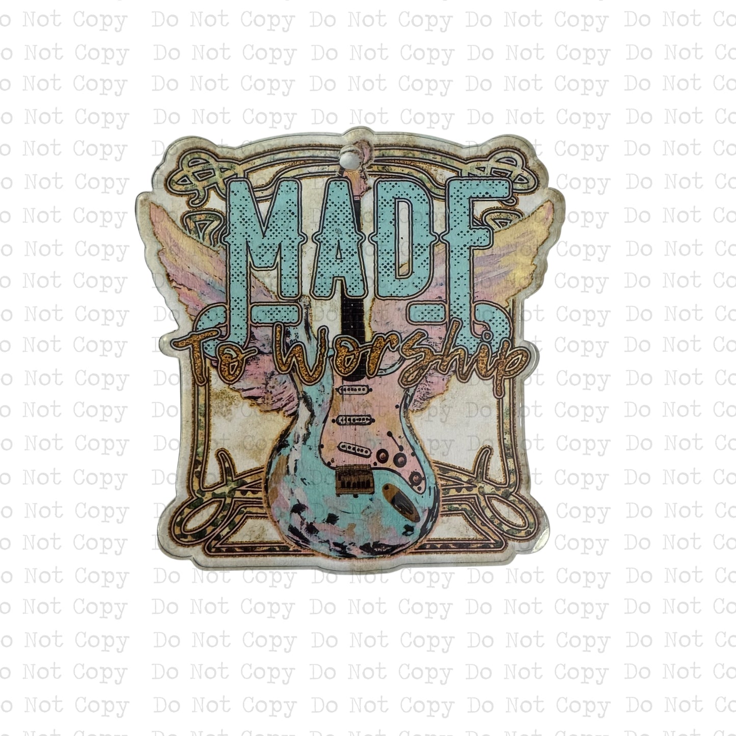 Made To Worship Car Charm Sublimation Blank