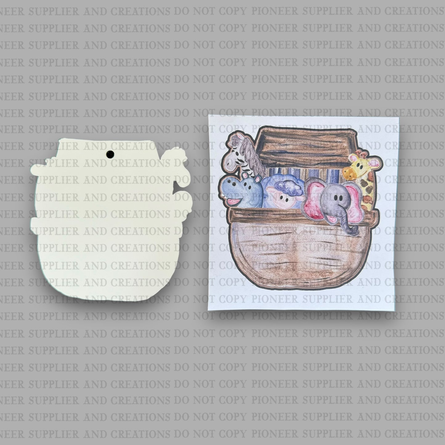 Noah's Ark Ornament Sublimation Blank