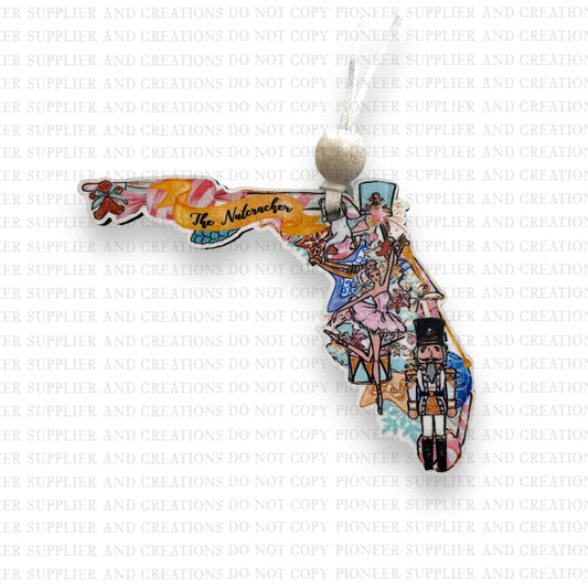 Florida Nutcracker Ornament Sublimation Blank