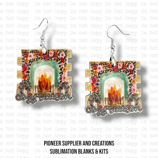 Cozy Season Earring Sublimation Blank Kit
