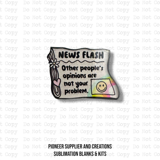 News Flash Lapel Pin Sublimation Blank Kit